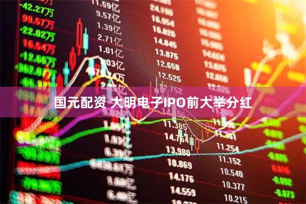 国元配资 大明电子IPO前大举分红
