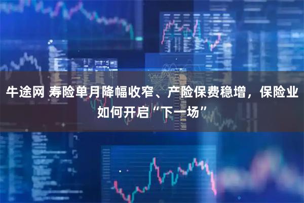 牛途网 寿险单月降幅收窄、产险保费稳增,保险业如何开启“下一场”